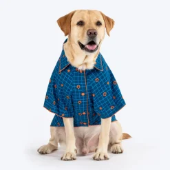 HUFT X Pinklay Hearts In Bloom Shirt For Dog - Blue & Orange