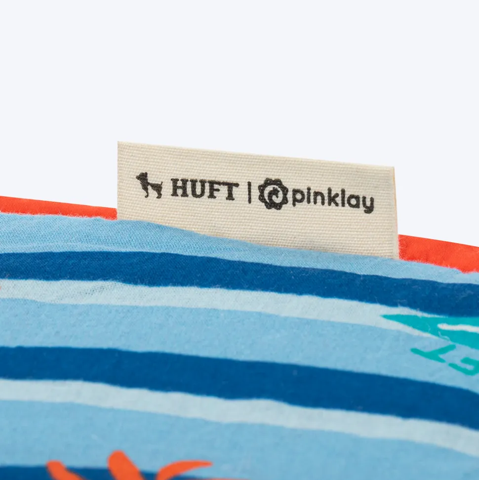 HUFT X Pinklay Strut In Stripes Blanket For Dog & Cat - Blue