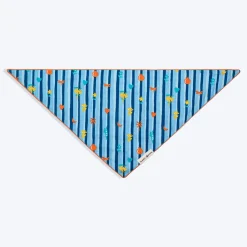 HUFT X Pinklay Strut In Stripes Knot Bandana For Dog - Blue & Orange