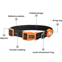 HUFT Xplorers Collar For Dog - Black