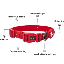 HUFT Xplorers Collar For Dog - Red