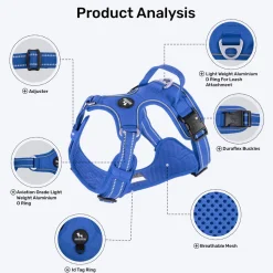 HUFT Xplorers Harness For Dog - Blue