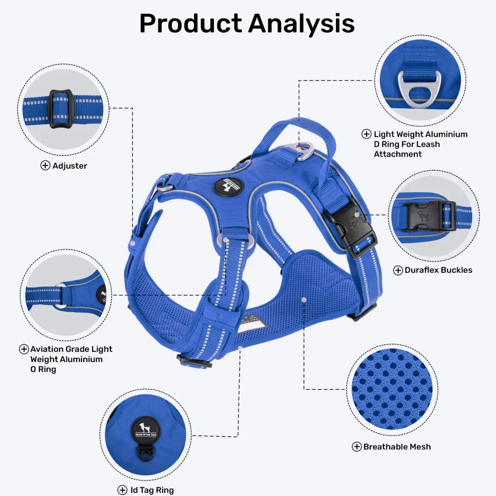 HUFT Xplorers Harness For Dog - Blue