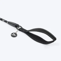 HUFT Xplorers Rope Leash With Carabiner For Dog - Black - 5 ft