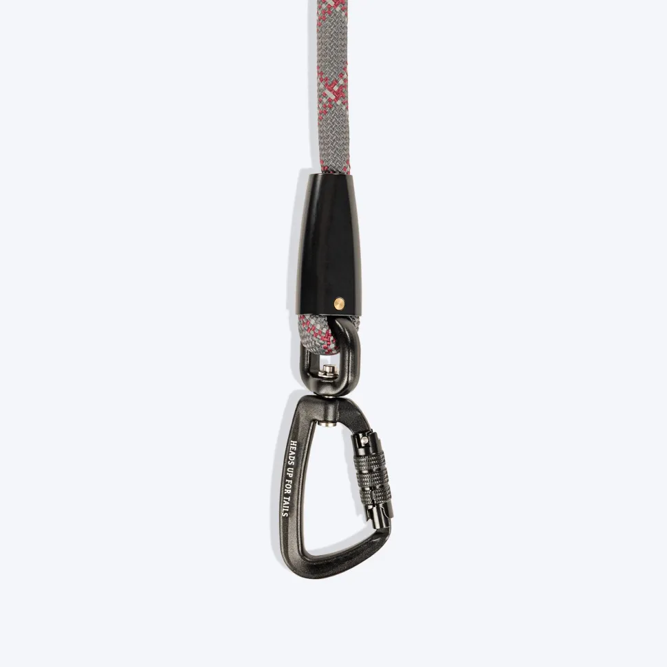 HUFT Xplorers Rope Leash With Carabiner For Dog - Grey - 5 ft