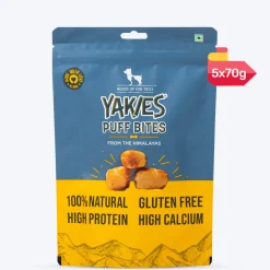 HUFT Yakies Puff Bites 100% Natural Gluten Free Dog Treats - 70 gm