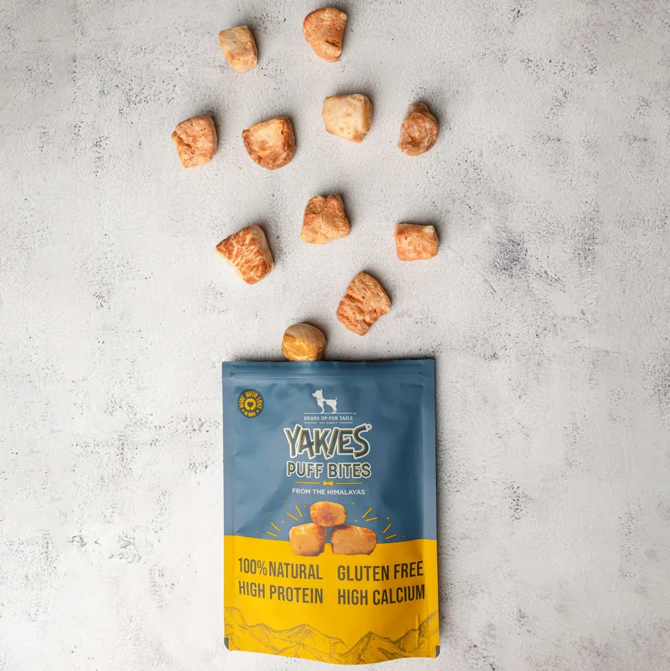 HUFT Yakies Puff Bites 100% Natural Gluten Free Dog Treats - 70 gm