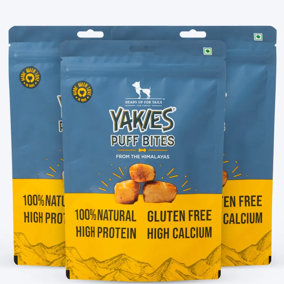 HUFT Yakies Puff Bites 100% Natural Gluten Free Dog Treats - 70 gm