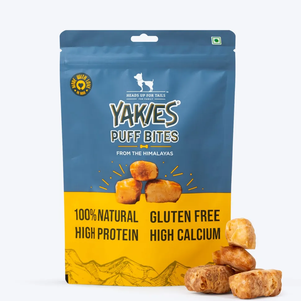 HUFT Yakies Puff Bites 100% Natural Gluten Free Dog Treats - 70 gm