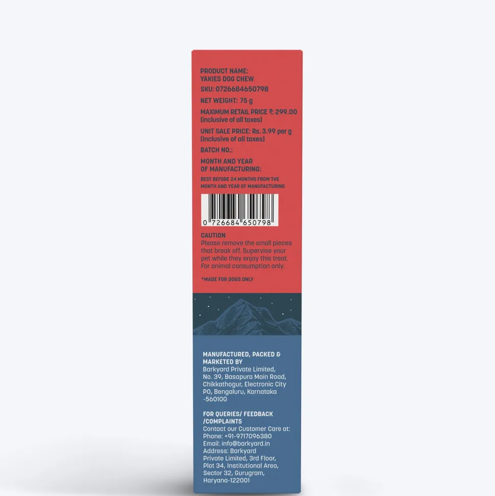 HUFT Yakies Vegetarian Natural Chew Bone - Apple