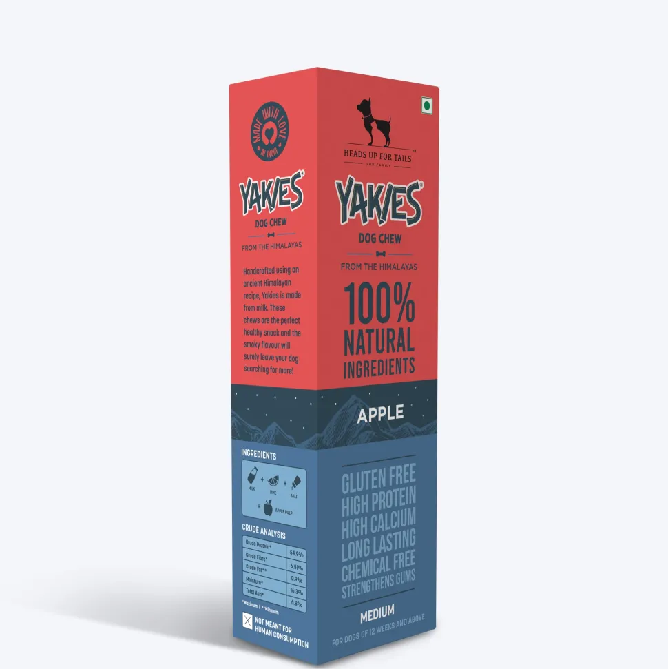 HUFT Yakies Vegetarian Natural Chew Bone - Apple