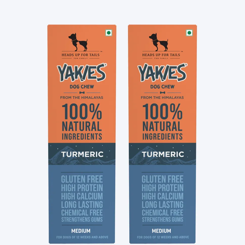 HUFT Yakies Vegetarian Natural Chew Bone - Turmeric