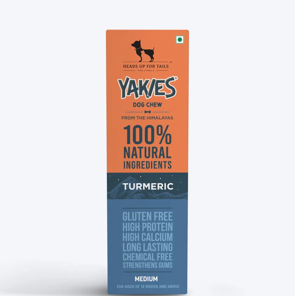 HUFT Yakies Vegetarian Natural Chew Bone - Turmeric