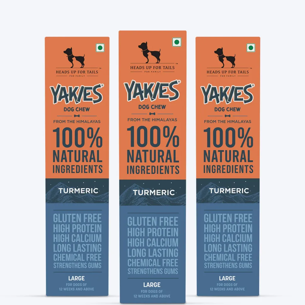 HUFT Yakies Vegetarian Natural Chew Bone - Turmeric
