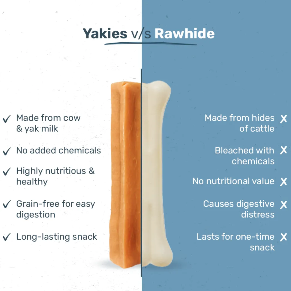 HUFT Yakies Vegetarian Natural Chew Bone - Turmeric