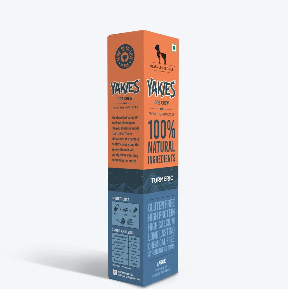 HUFT Yakies Vegetarian Natural Chew Bone - Turmeric
