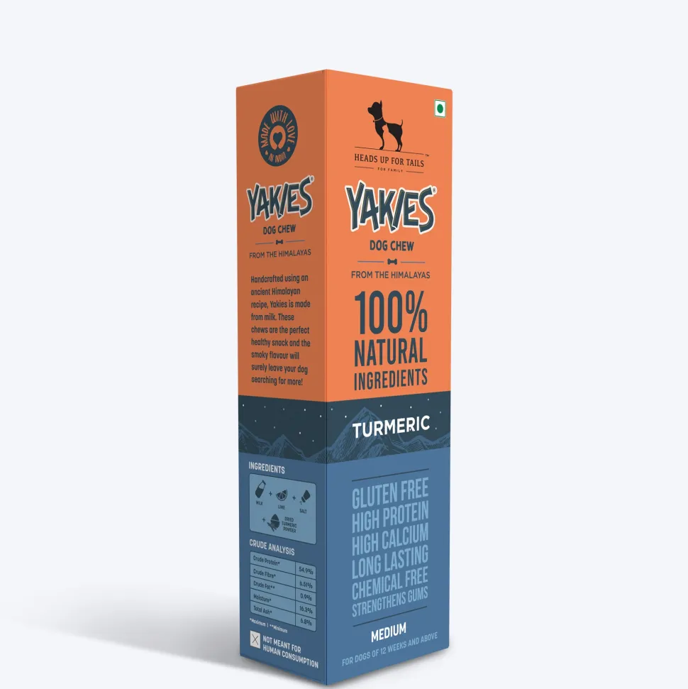 HUFT Yakies Vegetarian Natural Chew Bone - Turmeric