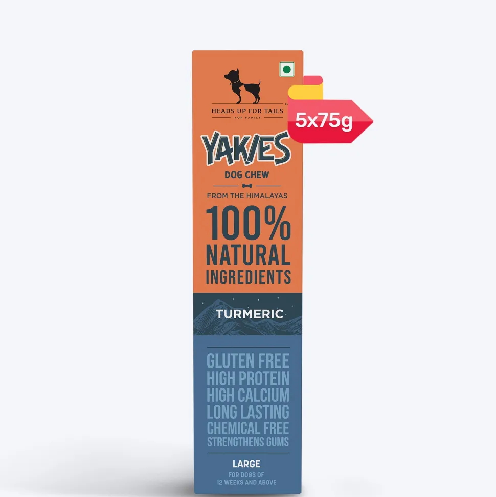 HUFT Yakies Vegetarian Natural Chew Bone - Turmeric