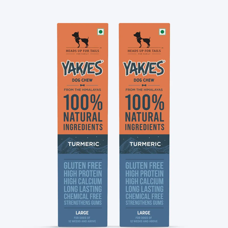 HUFT Yakies Vegetarian Natural Chew Bone - Turmeric