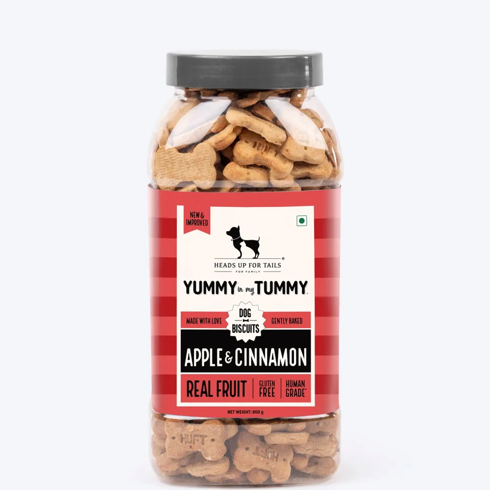 HUFT Yummy In My Tummy Apple & Cinnamon Vegetarian Gluten Free Dog Biscuit