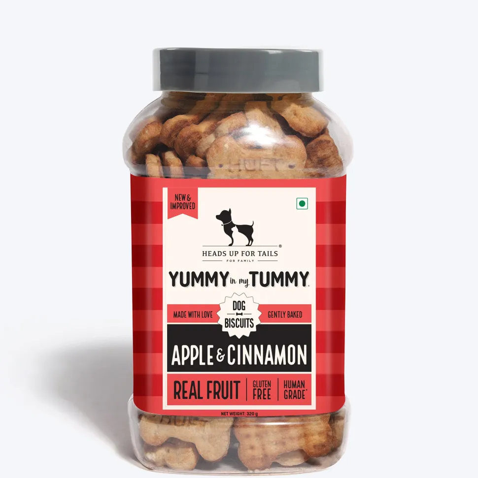 HUFT Yummy In My Tummy Apple & Cinnamon Vegetarian Gluten Free Dog Biscuit