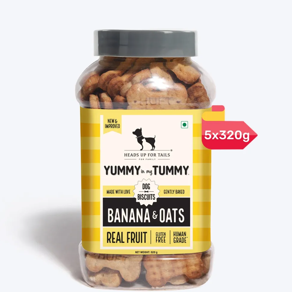 HUFT Yummy In My Tummy Banana & Oats Gluten-Free Biscuits - 320 gm
