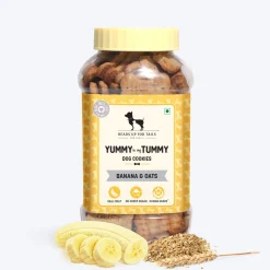 HUFT Yummy In My Tummy Banana & Oats Vegetarian Dog Biscuits - 800 gm