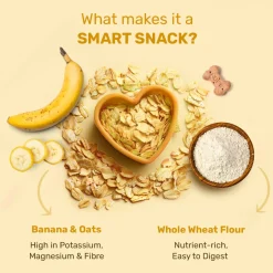 HUFT Yummy In My Tummy Banana & Oats Vegetarian Dog Biscuits - 800 gm
