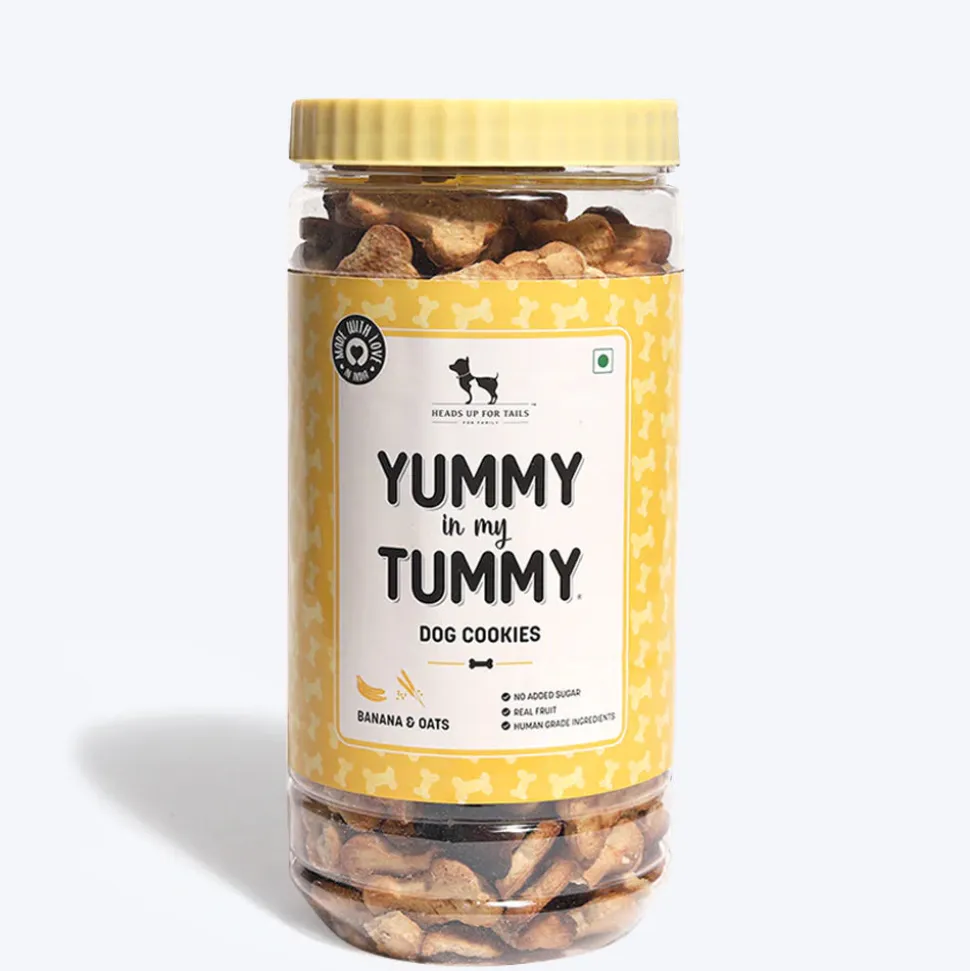 HUFT Yummy In My Tummy Banana & Oats Vegetarian Dog Biscuits - 800 gm