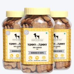 HUFT Yummy In My Tummy Banana & Oats Vegetarian Dog Biscuits - 800 gm