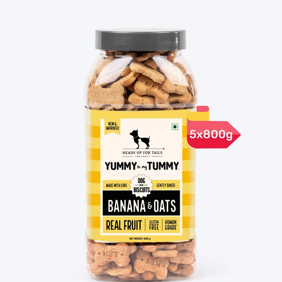 HUFT Yummy In My Tummy Banana & Oats Gluten-Free Biscuits - 800 gm (Best Before September'26