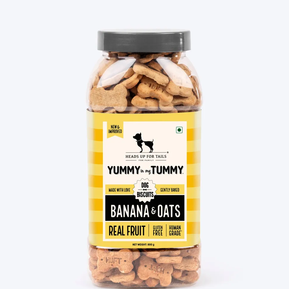 HUFT Yummy In My Tummy Banana & Oats Gluten-Free Biscuits - 800 gm (Best Before September'26