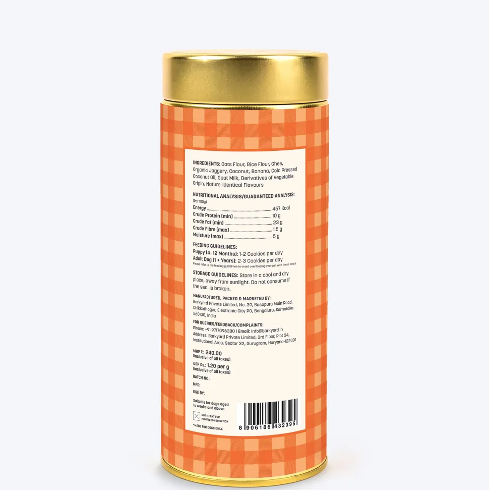 HUFT Yummy In My Tummy Coconut Cabana Dog Biscuits 200g