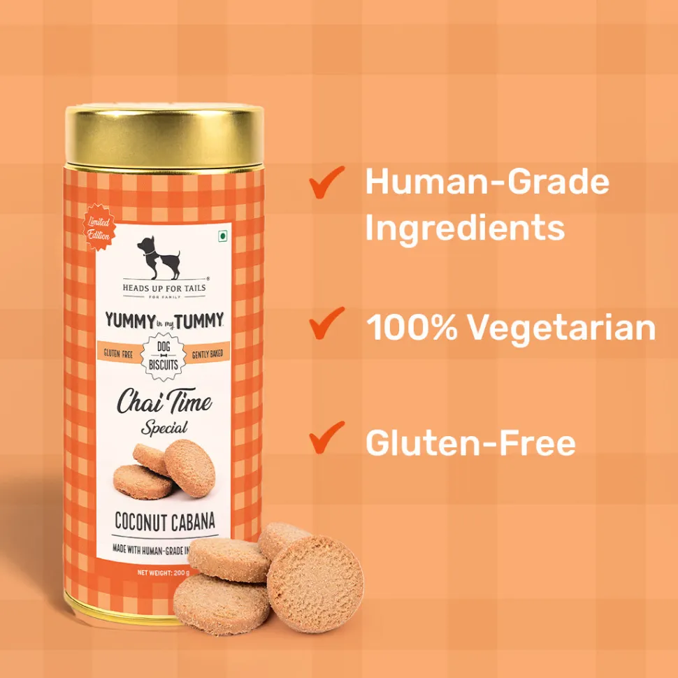 HUFT Yummy In My Tummy Coconut Cabana Dog Biscuits 200g