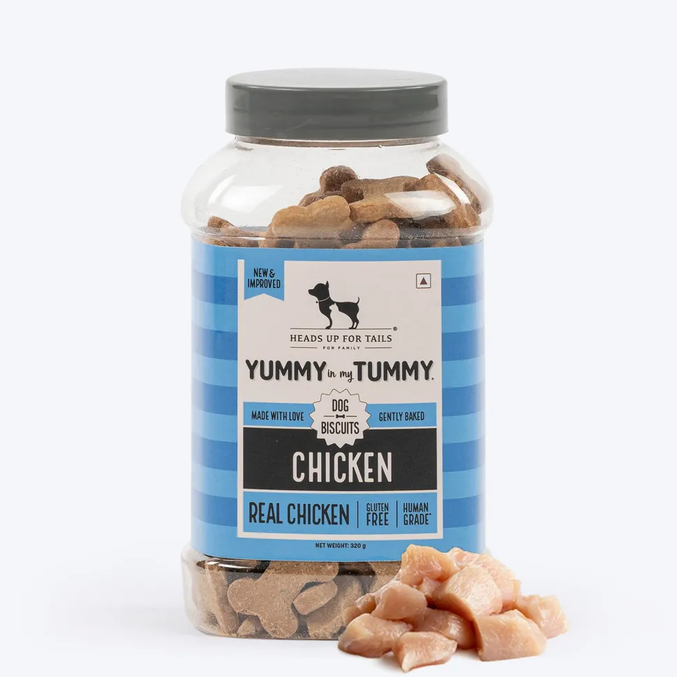 HUFT Yummy In My Tummy Gluten Free Chicken Dog Biscuits Combo - 320 g Each
