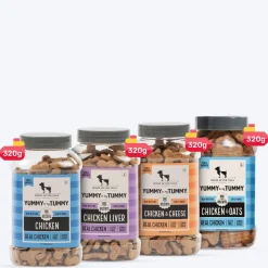 HUFT Yummy In My Tummy Gluten Free Chicken Dog Biscuits Combo - 320 g Each