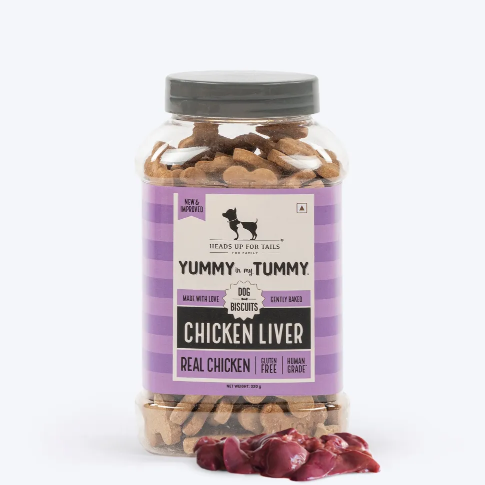 HUFT Yummy In My Tummy Gluten Free Chicken Dog Biscuits Combo - 320 g Each