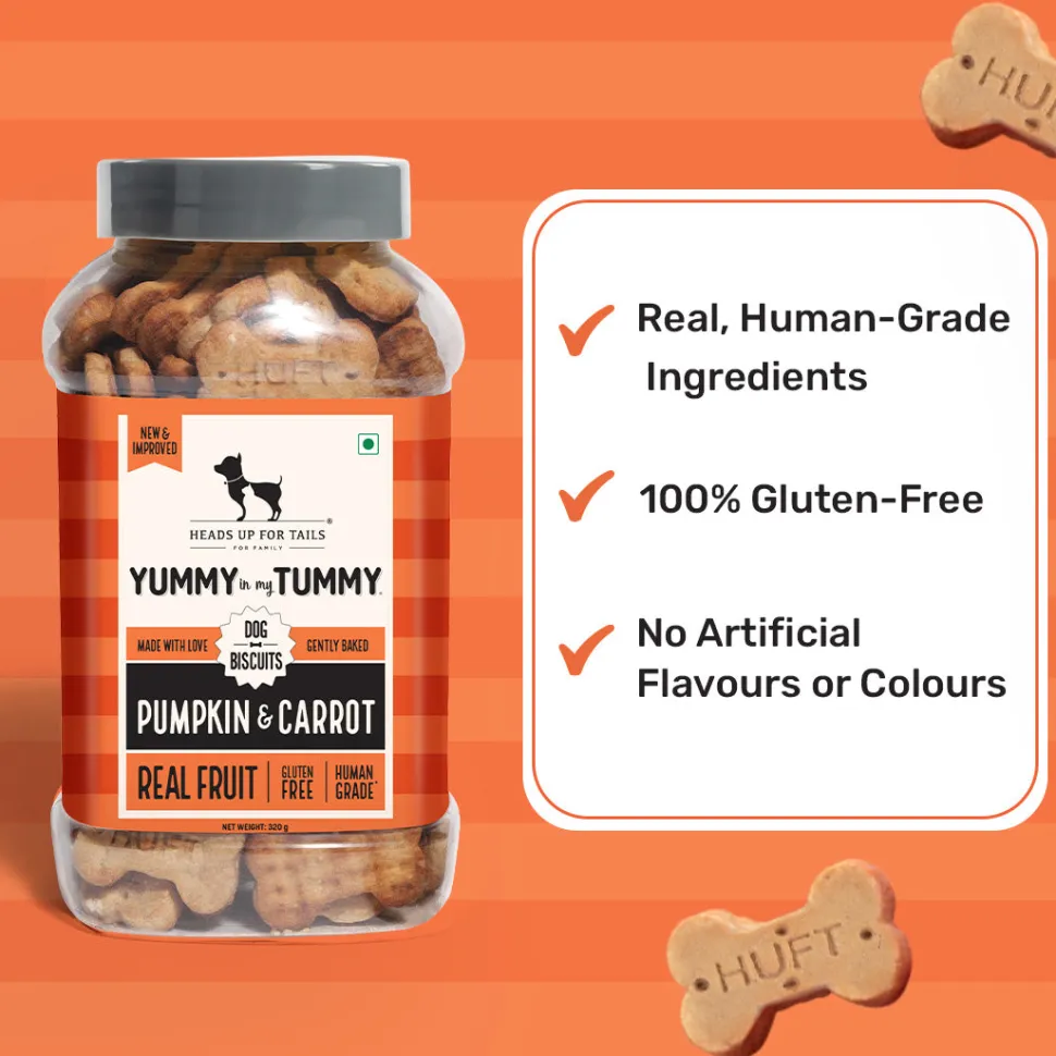 HUFT Yummy In My Tummy Pumpkin & Carrot Veggie Biscuits