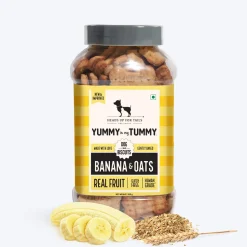 HUFT Yummy In My Tummy Vegetarian Gluten Free Dog Biscuits Combo - Pumpkin & Carrots, Peanut Butter & Banana, Banana & Oats - Pack of 3 (320 gm x 3)