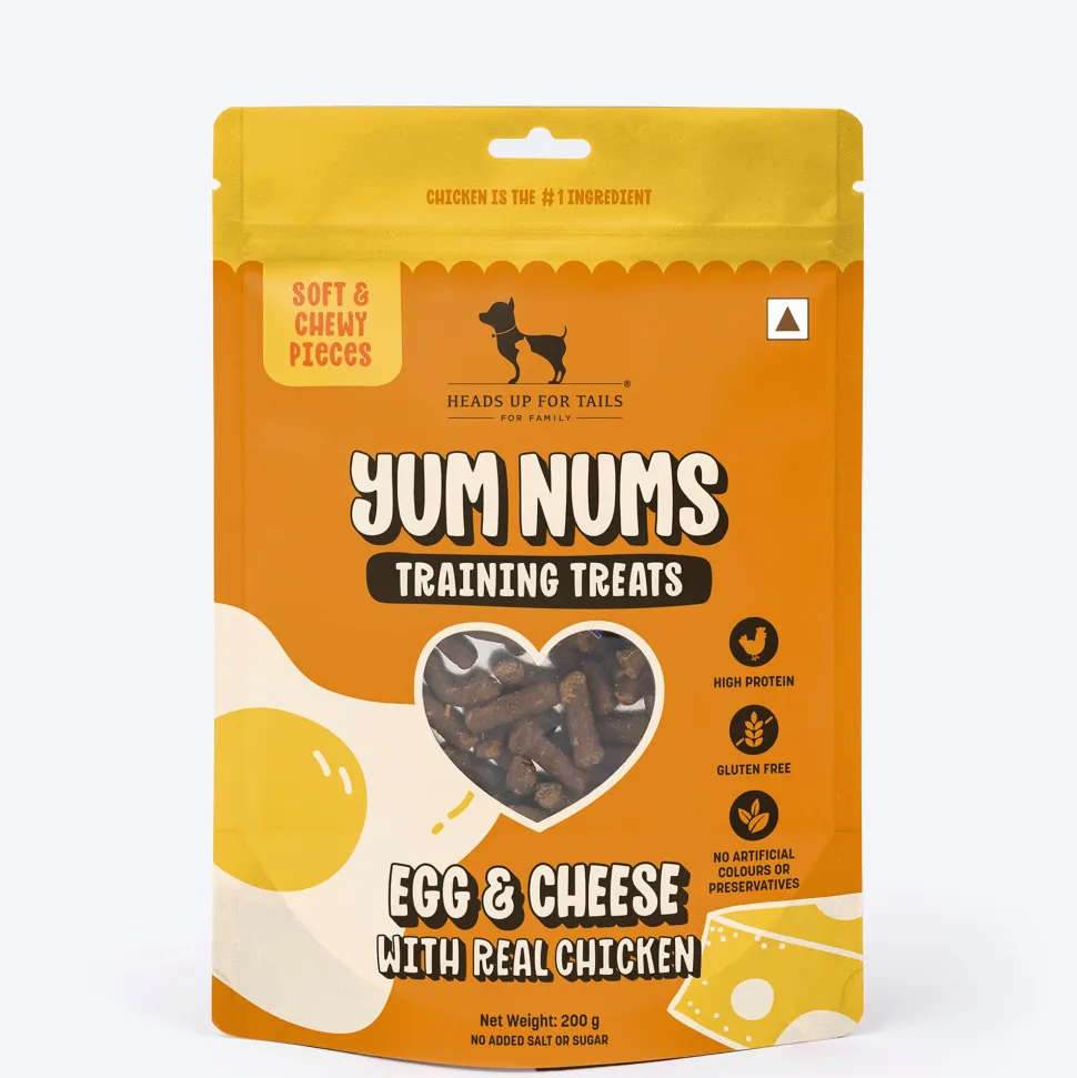 HUFT Yum Nums Soft & Chewy Pieces Egg & Cheese With Real Chicken Treat For Dogs