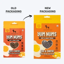 HUFT Yum Nums Soft & Chewy Pieces Egg & Cheese With Real Chicken Treat For Dogs