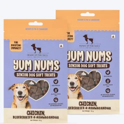 HUFT Yum Nums Soft & Chewy Senior Dog Treats - Chicken, Blueberries & Ashwagandha - 70 gm