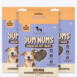 HUFT Yum Nums Soft & Chewy Senior Dog Treats - Chicken, Blueberries & Ashwagandha - 70 gm