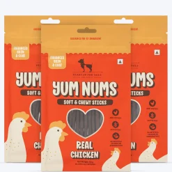 HUFT Yum Nums Soft & Chewy Sticks Real Chicken Treat For Dogs