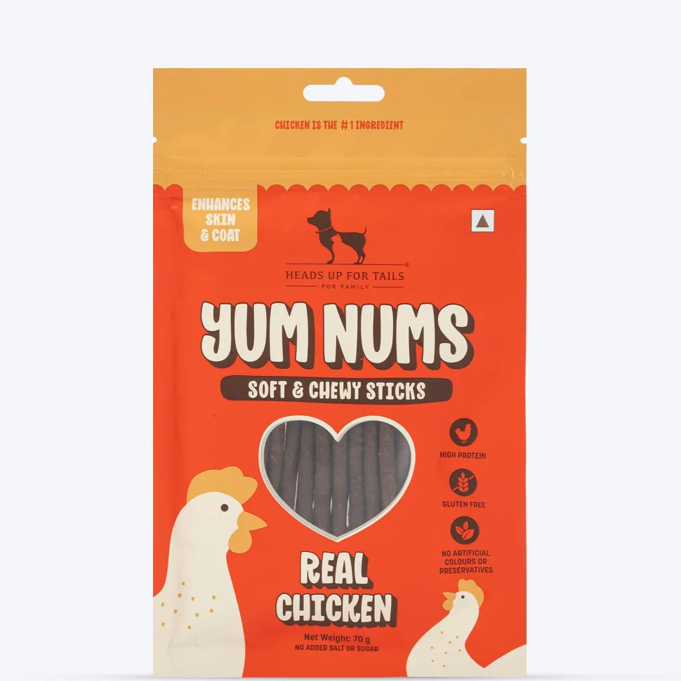 HUFT Yum Nums Soft & Chewy Sticks Real Chicken Treat For Dogs