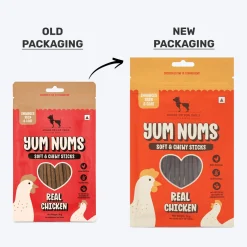 HUFT Yum Nums Soft & Chewy Sticks Real Chicken Treat For Dogs