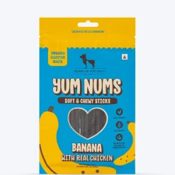 HUFT Yum Nums Soft & Chewy Sticks Banana with Real Chicken Treat For Dogs - 70 g