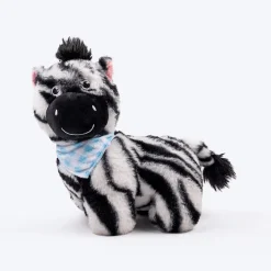 HUFT Zebra Zoom Plush Toy For Dog - Black & White