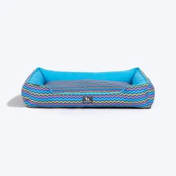 HUFT Zig - Zag Wag Lounger Dog Bed - Blue