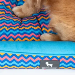 HUFT Zig - Zag Wag Lounger Dog Bed - Blue
